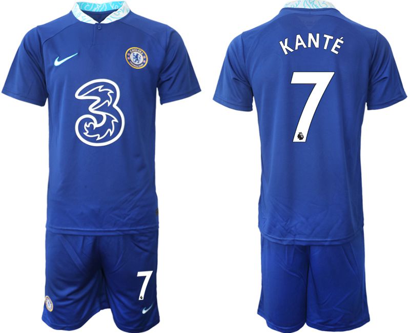 Men 2022-2023 Club Chelsea FC home blue #7 Soccer Jersey->youth soccer jersey->Youth Jersey